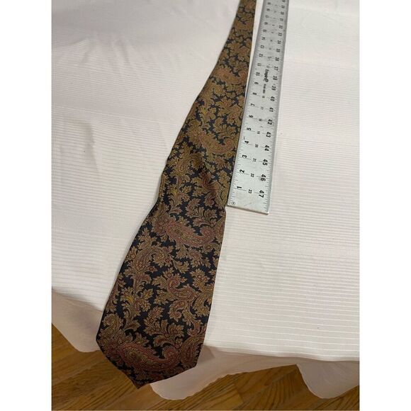 Valentino Brown Silk Tie Necktie - Picture 6 of 6